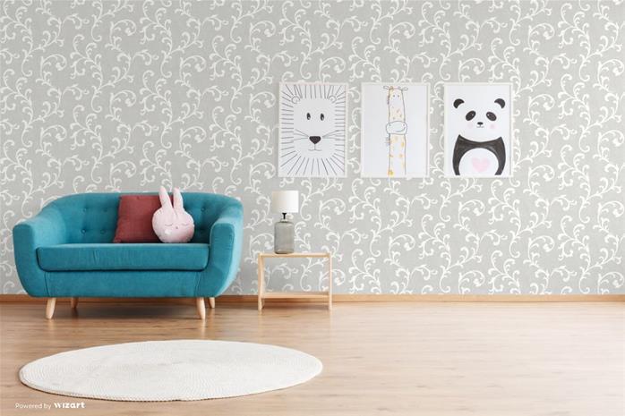 Grey Acanthus Scroll - DE41839 Tapetti