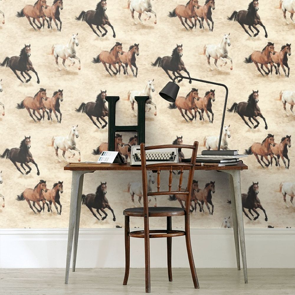 Stone Galloping Horses - SK10037 Tapetti