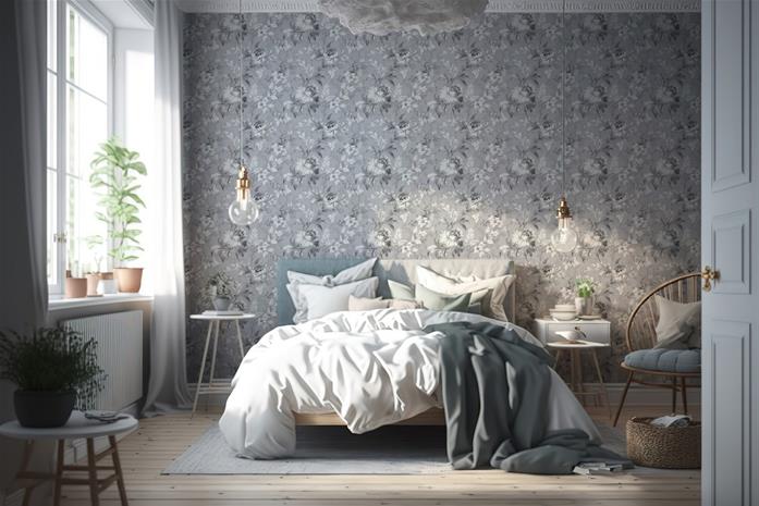 Lina Dark Grey - 1014702-07 Tapetti
