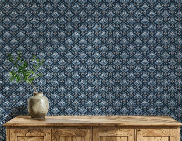 Vikarbyn Blue - 1082401-01 Tapetti