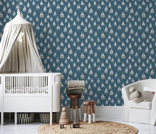 Billy Dark Blue - 1074401-03 Tapetti