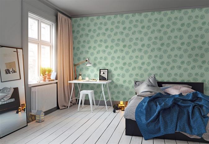 Sigge Light Green - 1059401-02 Tapetti