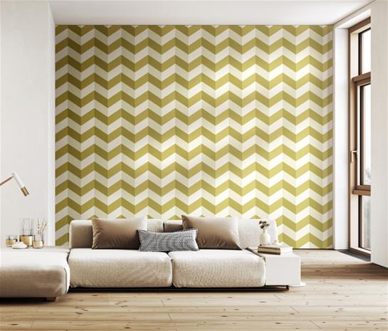 Illusion Chevron Olive Twist - STR50129W Tapetti