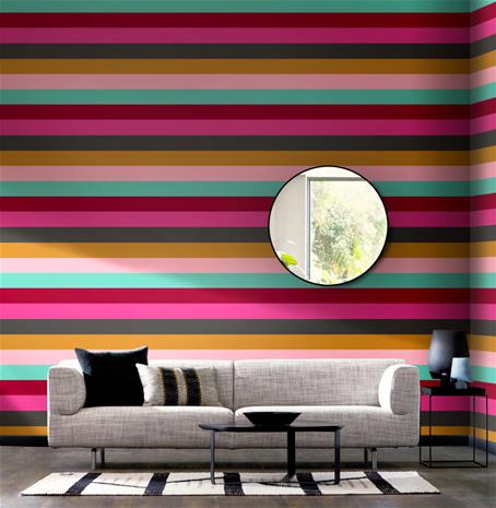 Rainbow Bloc Hot Magenta - STR50122W Tapetti