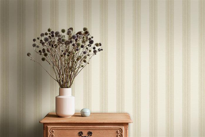 Yuste Stripe Cream - 91670 Tapetti
