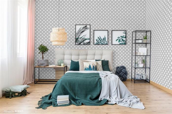 Grey Geometric Circles - SK10040 Tapetti