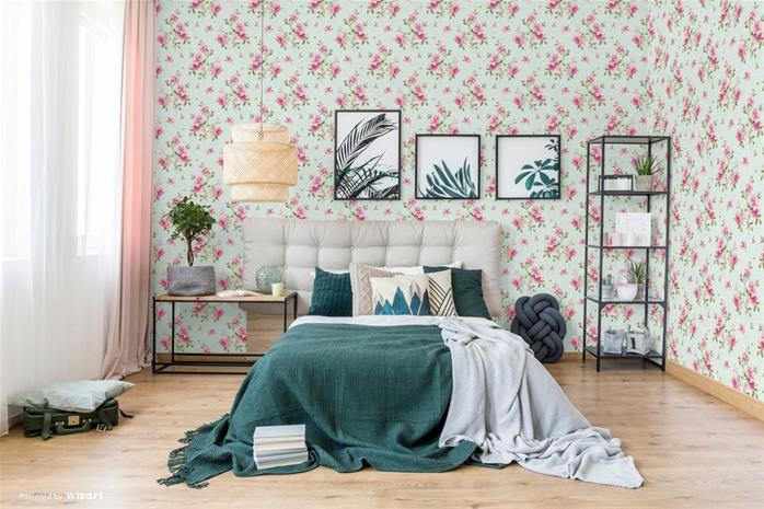 Aqua Floral - DE40819 Tapetti
