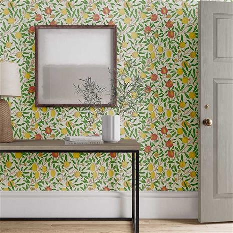 Fruit Leaf Green/Madder - 217086 Tapetti