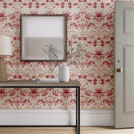 Simply Strawberry Thief Madder - 217059 Tapetti