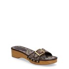 Coach Margot Signature Jacquard Wooden Sandal - Brown - 39.5