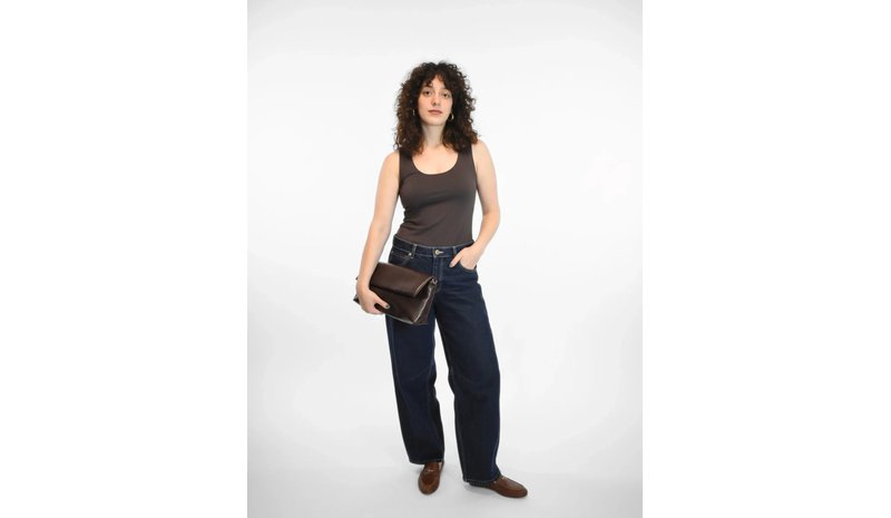 HVISK Arlene Glossy Structure - Brown - ONE SIZE