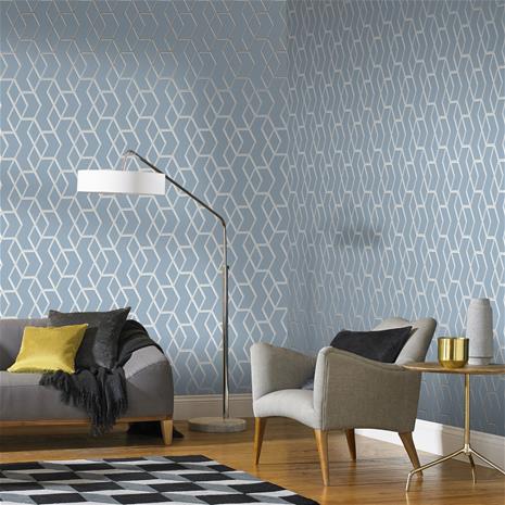 Archetype Blue Silver - 104733 Tapetti
