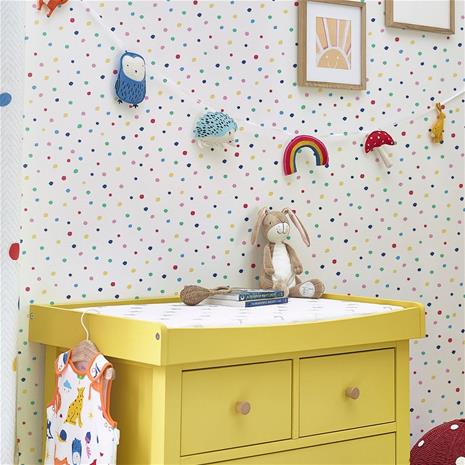 Lynx Multi Spot White / Rainbow - 118586 Tapetti