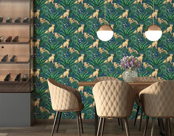 Jungle Cheetah Ink - WLD53106W Tapetti