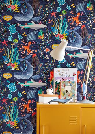 Beneath The Waves Prussian - WGU50130W Tapetti