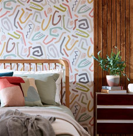 Squiggle Laurel & Sand - ABS50124W Tapetti