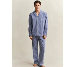 GANT Mini Gingham Poplin Pajama Set - Blue - S