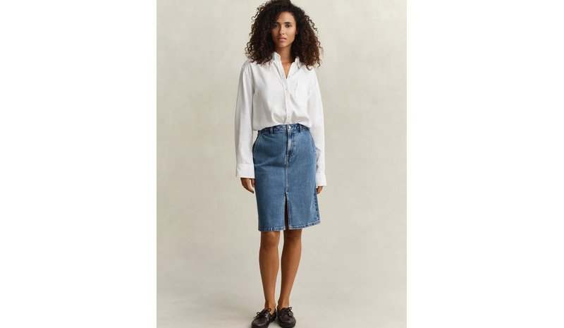 GANT Denim Pencil Skirt - Blue - 44