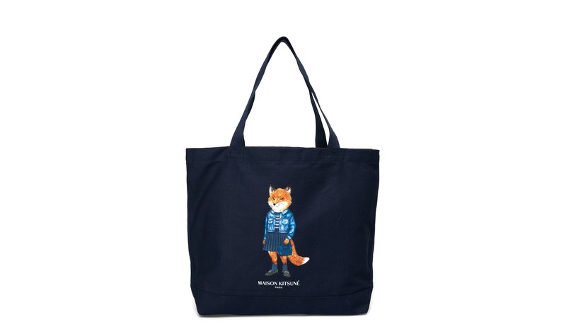 Maison Kitsune Dressed Fox Tote - Navy - TU