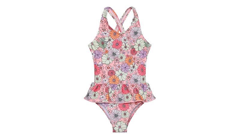 Color Kids Swimsuit W. Skirt, Aop - Multi/patterned - 152