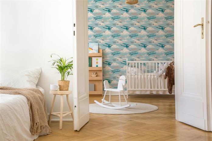 Ludde Light Blue - 1071101-01 Tapetti