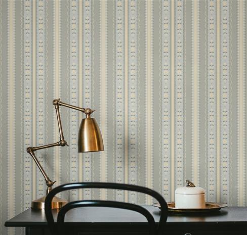 Estelle Stripe Pear Gray - 1037101-03 Tapetti