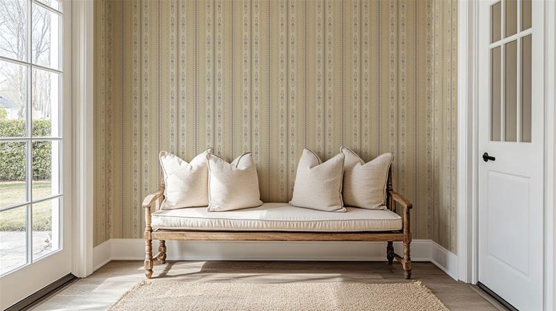 Estelle Stripe Cream - 1037101-01 Tapetti