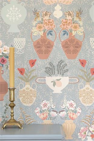 Summer spritz Vintage blue - 902-03 Tapetti