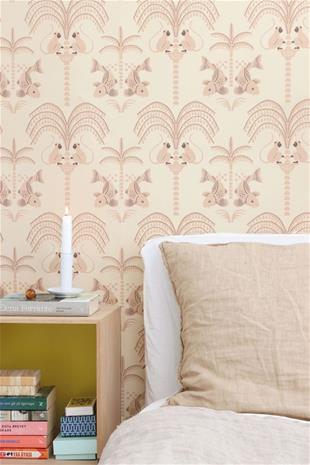 Sunset Gold Shell beige pink - 167-01 Tapetti
