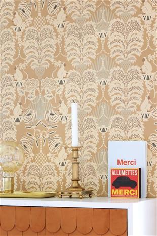 Hello Monkey Camel brown - 162-03 Tapetti – kuva 2/2