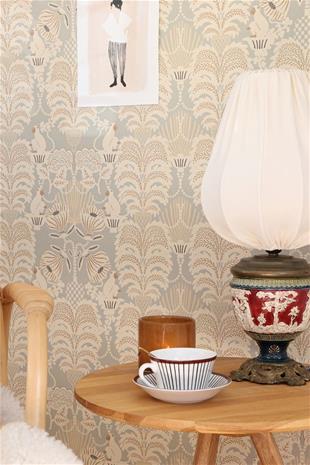 Hello Monkey Pale sage green - 162-01 Tapetti