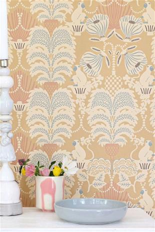 Hello Monkey Lion yellow - 162-02 Tapetti
