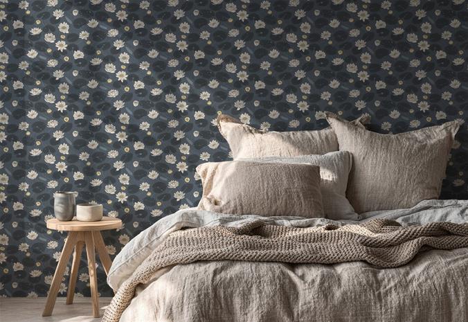 White Lotus Blue - 1035701-02 Tapetti