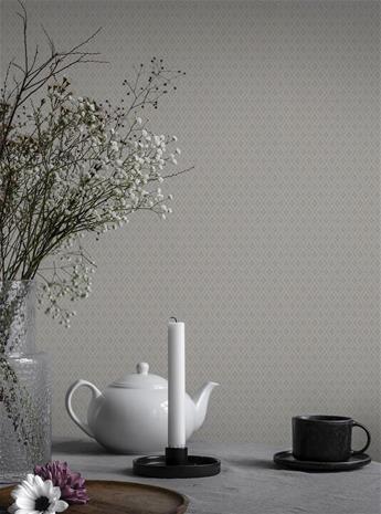 Lillstjärna Vit/rosa - 680-08 Tapetti