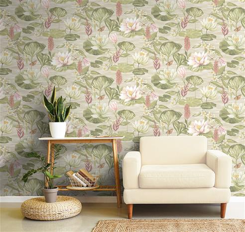 Water Lily Beige - 91642 Tapetti