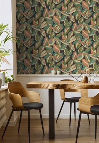 Nicolai Leaf Charcoal - 91593 Tapetti