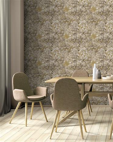 Parsons Wood Yellow_Beige - 91632 Tapetti