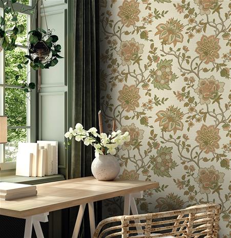 Regan Orange Sage - 91611 Tapetti
