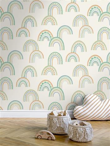 Boho Rainbow Green Teal - 13283 Tapetti – kuva 3/3