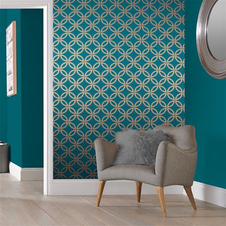 Eternity Teal/Gold - 104068 Tapetti – kuva 3/3