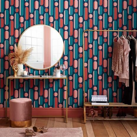 Morse Coral/Navy - 118611 Tapetti