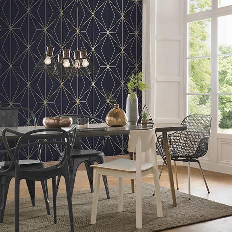 Harmony Navy - 107587 Tapetti