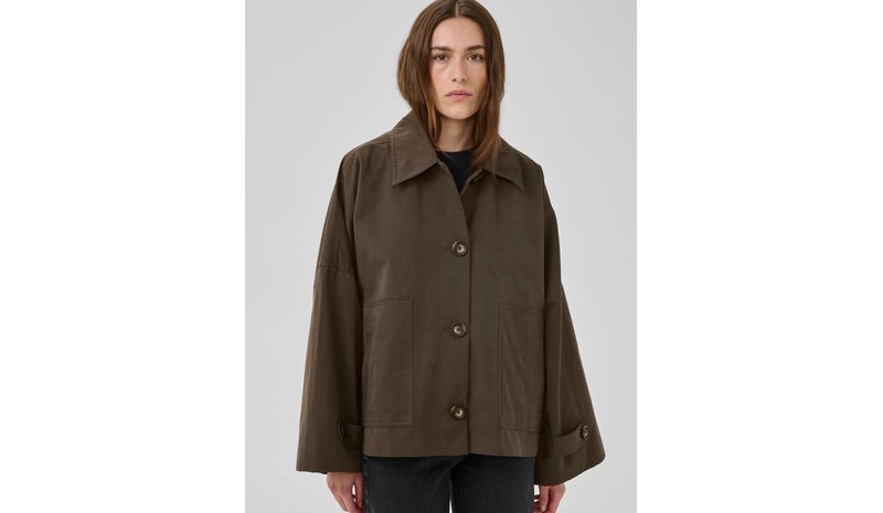 My Essential Wardrobe Lyonmw Os Short Jacket - Brown - 42-44