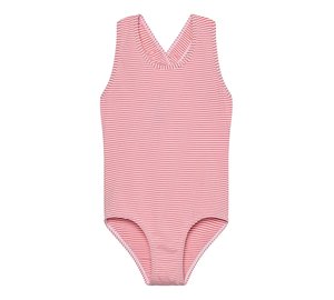 Color Kids Swimsuit, Seersucker - Red - 140