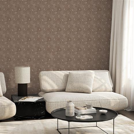 Bees and Flowers in Brown - 1032001-07 Tapetti