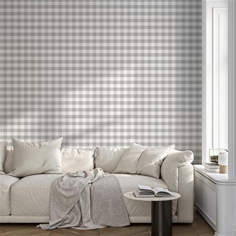 Checkered Solid Grey - 1031901-14 Tapetti