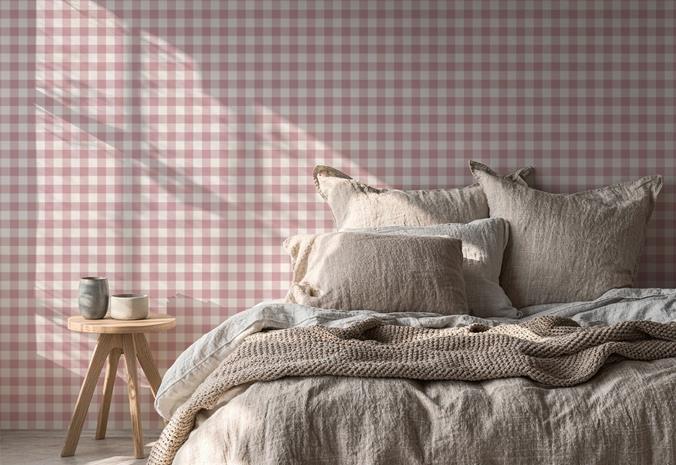 Checkered Pink - 1031901-08 Tapetti