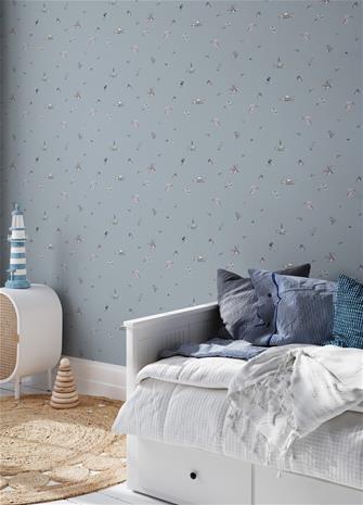 Sweet little friends Dark Blue - 1028501-08 Tapetti