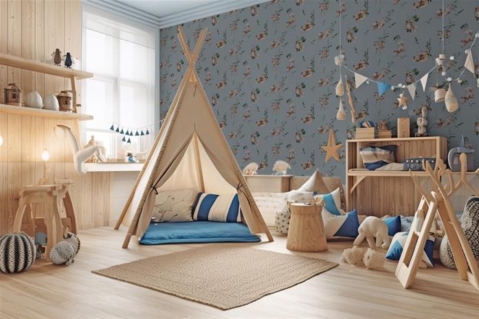 Wood land crew Light Grey - 1028101-09 Tapetti