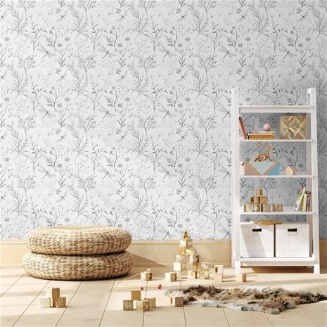 Dragon fly garden Grey - 1027201-03 Tapetti